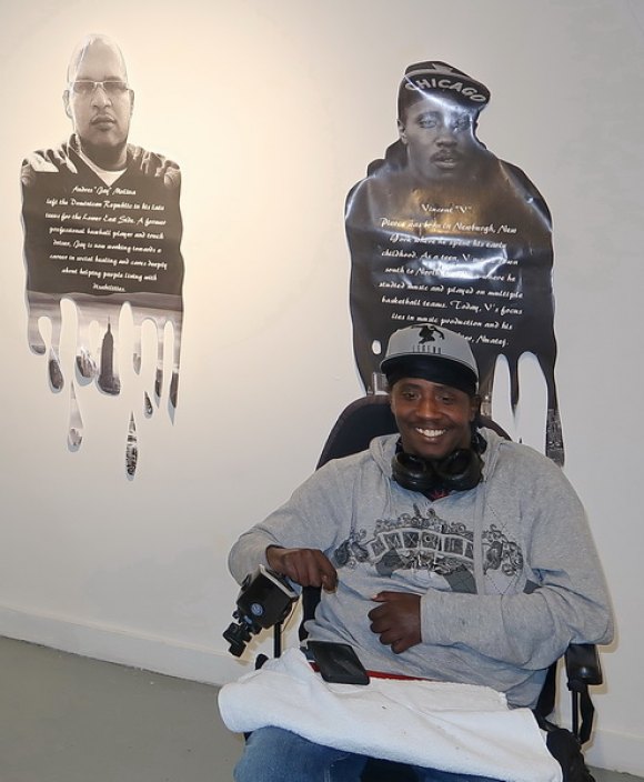 Sights & Sounds, Coler's Resident Artists' Work at Gallery RIVAA Artist/Poet Vincent Pierce with his likeness...